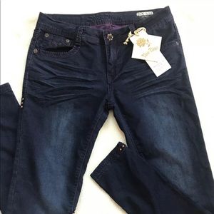 Rose Royce Colette skinny jeans rose accent